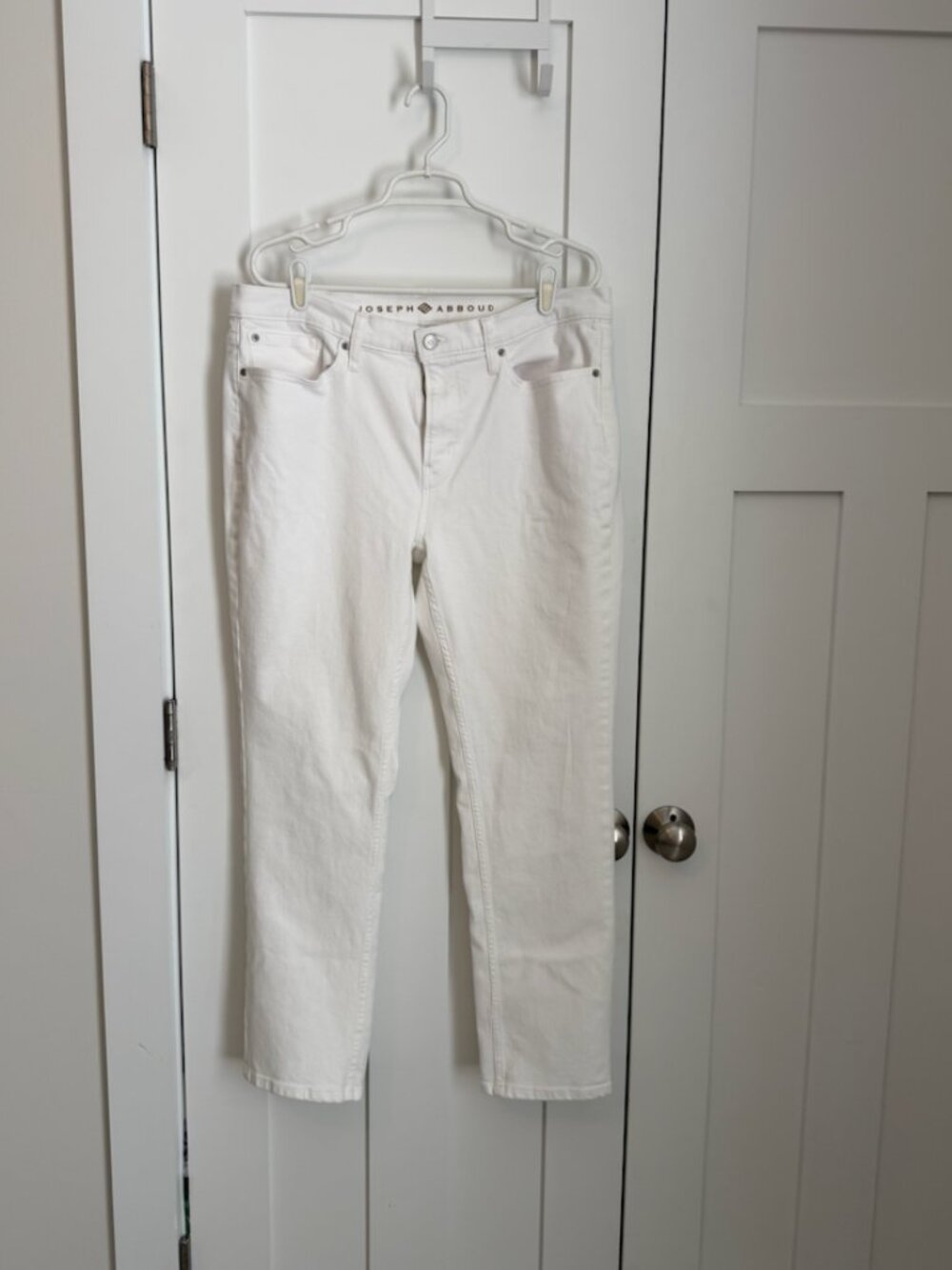 Joseph Abboud White Slim Fit Jeans Men's 36x30 Stretch Denim Pants